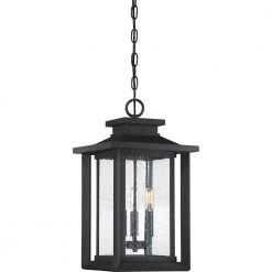 Wakefield 3-Light Black Outdoor Pendant Light by Quoizel