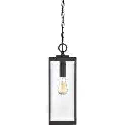 Westover 1-Light Black Outdoor Pendant Light by Quoizel -Quoizel Sales earth black quoizel outdoor pendant lights wvr1907ek 1f 1000