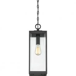 Westover 1-Light Black Outdoor Pendant Light by Quoizel -Quoizel Sales earth black quoizel outdoor pendant lights wvr1907ek 44 1000