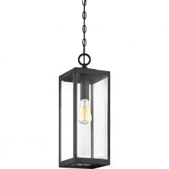 Westover 1-Light Black Outdoor Pendant Light by Quoizel -Quoizel Sales earth black quoizel outdoor pendant lights wvr1907ek 4f 1000