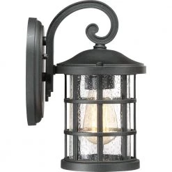 Crusade 1-Light Black Outdoor Wall Lantern Sconce by Quoizel 13 Crusade 1-Light Black Outdoor Wall Lantern Sconce by Quoizel -Quoizel Sales earth black quoizel outdoor sconces cse8406ek 1f 1000