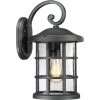 Crusade 1-Light Black Outdoor Wall Lantern Sconce by Quoizel