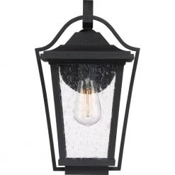 Darius 1-Light Black Outdoor Wall Lantern Sconce by Quoizel -Quoizel Sales earth black quoizel outdoor sconces drs8409ek 4f 1000