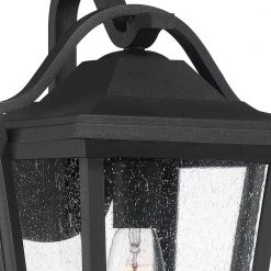 Darius 1-Light Black Outdoor Wall Lantern Sconce by Quoizel 12 Darius 1-Light Black Outdoor Wall Lantern Sconce by Quoizel -Quoizel Sales earth black quoizel outdoor sconces drs8411ek 40 1000