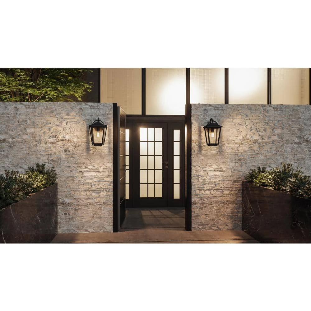 Darius 1-Light Black Outdoor Wall Lantern Sconce by Quoizel 4 Darius 1-Light Black Outdoor Wall Lantern Sconce by Quoizel - Image 2