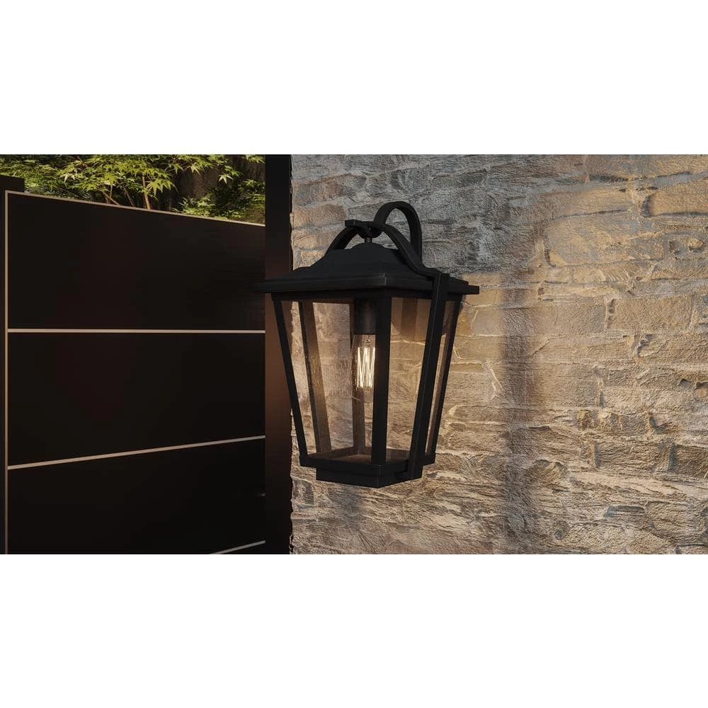 Darius 1-Light Black Outdoor Wall Lantern Sconce by Quoizel 10 Darius 1-Light Black Outdoor Wall Lantern Sconce by Quoizel - Image 8