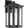 Everglade 1-Light Black Outdoor Wall Lantern Sconce by Quoizel -Quoizel Sales earth black quoizel outdoor sconces evg8409ek 64 1000