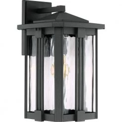 Everglade 1-Light Black Outdoor Wall Lantern Sconce by Quoizel