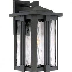 Everglade 1-Light Black Outdoor Wall Lantern Sconce by Quoizel