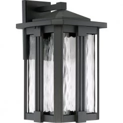 Everglade 1-Light Black Outdoor Wall Lantern Sconce by Quoizel -Quoizel Sales earth black quoizel outdoor sconces evg8411ek c3 1000