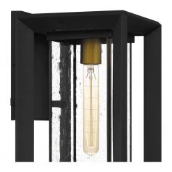 Infinger 9 in. 1-Light Earth Black Outdoor Wall Lantern Sconce with Clear Seeded Glass by Quoizel 17 Infinger 9 in. 1-Light Earth Black Outdoor Wall Lantern Sconce with Clear Seeded Glass by Quoizel -Quoizel Sales earth black quoizel outdoor sconces inf8409ek 44 1000