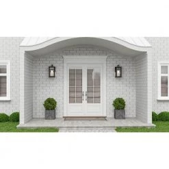 Moira 7.75 in. 1-Light Earth Black Outdoor Wall Lantern Sconce with Clear Water Glass by Quoizel -Quoizel Sales earth black quoizel outdoor sconces moi8408ek e1 1000