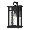 Moira 9.25 in. 1-Light Earth Black Outdoor Wall Lantern Sconce with Clear Water Glass by Quoizel 2 Moira 9.25 in. 1-Light Earth Black Outdoor Wall Lantern Sconce with Clear Water Glass by Quoizel -Quoizel Sales earth black quoizel outdoor sconces moi8409ek 64 1000