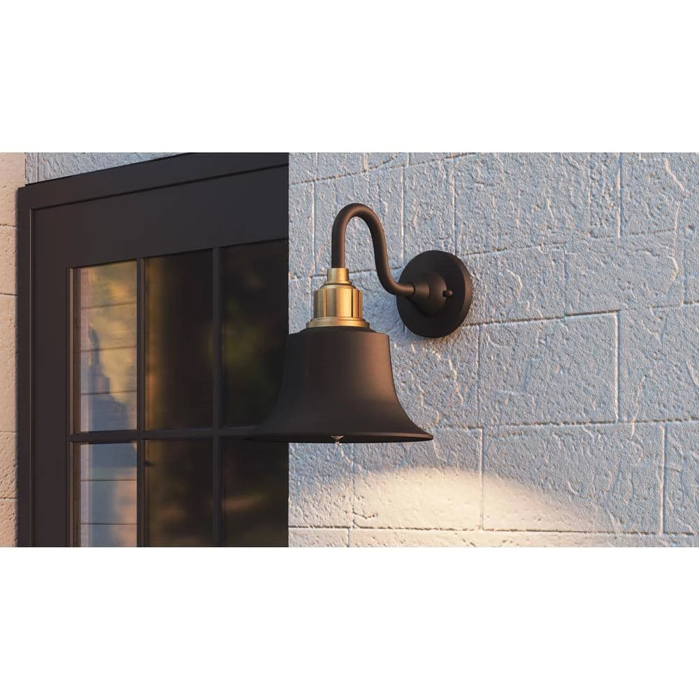 Nocturne 9 in. 1-Light Earth Black Outdoor Wall Lantern Sconce by Quoizel 5 Nocturne 9 in. 1-Light Earth Black Outdoor Wall Lantern Sconce by Quoizel - Image 3