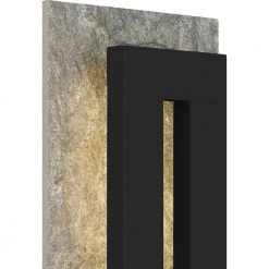 Tate 8 in. Earth Black LED Outdoor Wall Lantern Sconce by Quoizel -Quoizel Sales earth black quoizel outdoor sconces tte8308ek 44 1000