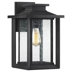 Wakefield 1-Light Earth Black Outdoor Wall Lantern Sconce by Quoizel