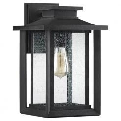 Wakefield 1-Light Earth Black Outdoor Wall Lantern Sconce by Quoizel -Quoizel Sales earth black quoizel outdoor sconces wkf8409ek c3 1000