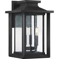 Wakefield 1-Light Earth Black Outdoor Wall Lantern Sconce by Quoizel