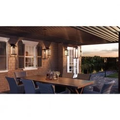 Westover 1-Light Earth Black Outdoor Wall Lantern Sconce by Quoizel -Quoizel Sales earth black quoizel outdoor sconces wvr8407ek 4f 1000