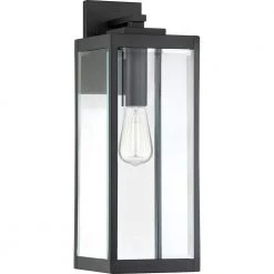 Westover 1-Light Earth Black Outdoor Wall Lantern Sconce by Quoizel -Quoizel Sales earth black quoizel outdoor sconces wvr8407ek c3 1000