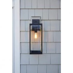 Westover 1-Light Earth Black Outdoor Wall Lantern Sconce by Quoizel -Quoizel Sales earth black quoizel outdoor sconces wvr8407ek fa 1000