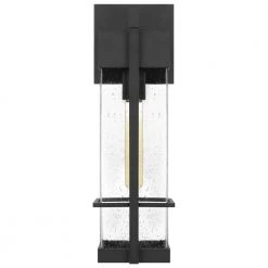 Wynn 1-Light Earth Black Outdoor Wall Lantern Sconce by Quoizel -Quoizel Sales earth black quoizel outdoor sconces wyn8406ek 4f 1000