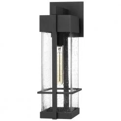 Wynn 1-Light Earth Black Outdoor Wall Lantern Sconce by Quoizel