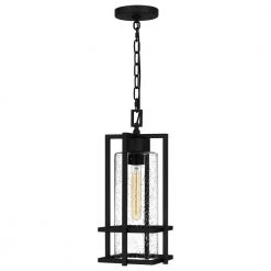 Damien 1-Light Earth Black Mini Pendant by Quoizel -Quoizel Sales earth black quoizel pendant lights dmn1507ek 1f 1000