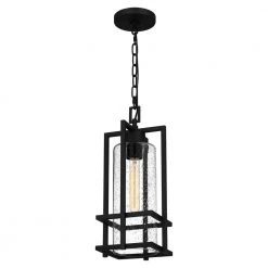 Damien 1-Light Earth Black Mini Pendant by Quoizel -Quoizel Sales earth black quoizel pendant lights dmn1507ek 44 1000