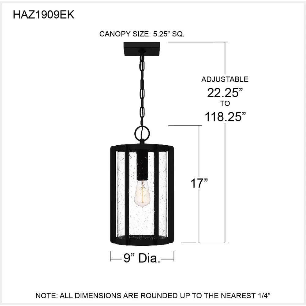 Hazel 1-Light Earth Black Mini Pendant by Quoizel 4 Hazel 1-Light Earth Black Mini Pendant by Quoizel - Image 2