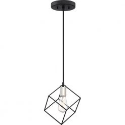 Holograph 1-Light Earth Black Mini Pendant by Quoizel -Quoizel Sales earth black quoizel pendant lights hlg1508ek 4f 1000