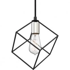 Holograph 1-Light Earth Black Mini Pendant by Quoizel -Quoizel Sales earth black quoizel pendant lights hlg1508ek e1 1000