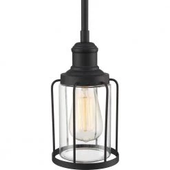 Ludlow 1-Light Earth Black Mini Pendant by Quoizel 9 Ludlow 1-Light Earth Black Mini Pendant by Quoizel -Quoizel Sales earth black quoizel pendant lights lud1505ek 4f 1000