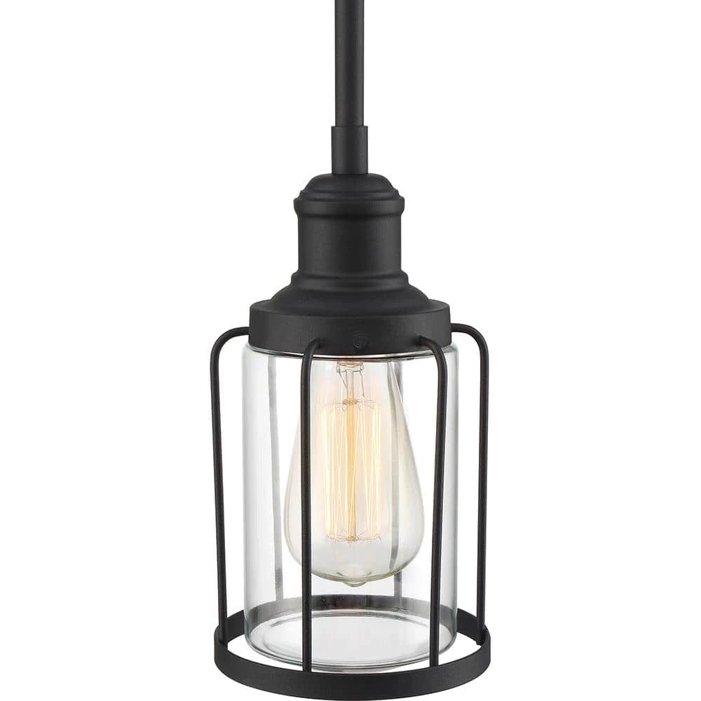 Ludlow 1-Light Earth Black Mini Pendant by Quoizel 6 Ludlow 1-Light Earth Black Mini Pendant by Quoizel - Image 4