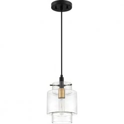 Naomi 1-Light Earth Black Mini Pendant by Quoizel -Quoizel Sales earth black quoizel pendant lights nao1507ek c3 1000