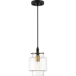 Naomi 1-Light Earth Black Mini Pendant by Quoizel -Quoizel Sales earth black quoizel pendant lights nao1507ek e1 1000