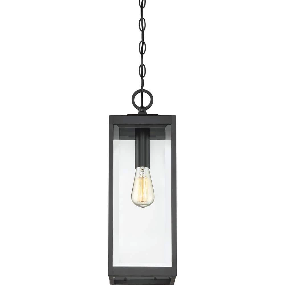 Westover 1-Light Earth Black Chandelier with Clear Beveled Glass by Quoizel 8 Westover 1-Light Earth Black Chandelier with Clear Beveled Glass by Quoizel - Image 6