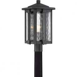 Everglade 1-Light Earth Black Outdoor Post Lantern by Quoizel