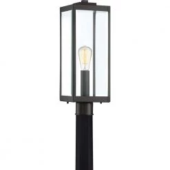 Westover 1-Light Earth Black Outdoor Post Lantern by Quoizel