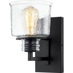 Holden 1-Light Earth Black Sconce by Quoizel