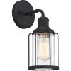 Ludlow 1-Light Earth Black Wall Sconce by Quoizel -Quoizel Sales earth black quoizel vanity lighting lud8605ek 64 1000