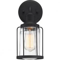 Ludlow 1-Light Earth Black Wall Sconce by Quoizel 10 Ludlow 1-Light Earth Black Wall Sconce by Quoizel -Quoizel Sales earth black quoizel vanity lighting lud8605ek c3 1000