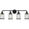 Ludlow 4-Light Earth Black Vanity Light by Quoizel -Quoizel Sales earth black quoizel vanity lighting lud8634ek 64 1000
