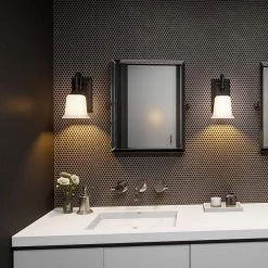 Nicholas 1-Light Earth Black Wall Sconce by Quoizel 13 Nicholas 1-Light Earth Black Wall Sconce by Quoizel -Quoizel Sales earth black quoizel vanity lighting nl8601ek 31 1000