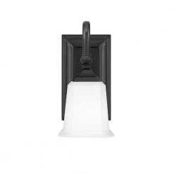 Nicholas 1-Light Earth Black Wall Sconce by Quoizel