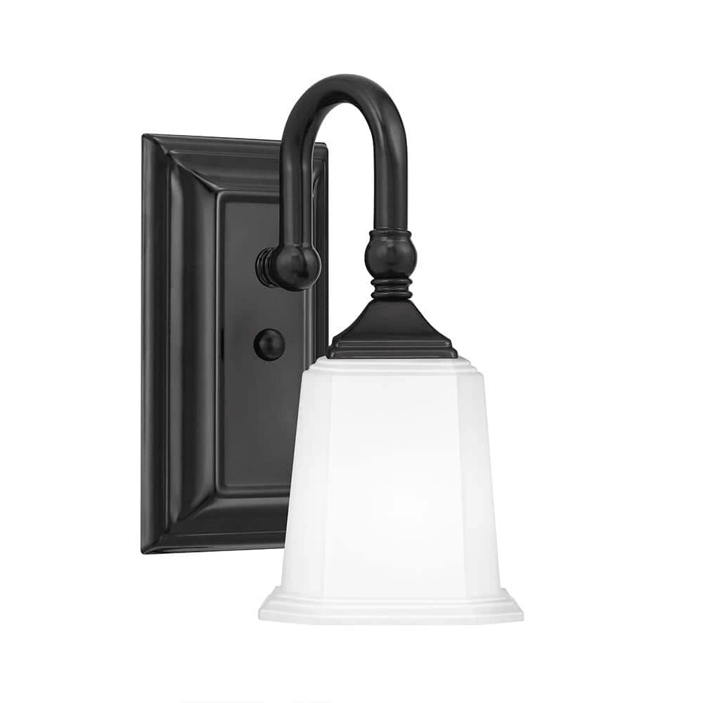 Nicholas 1-Light Earth Black Wall Sconce by Quoizel 5 Nicholas 1-Light Earth Black Wall Sconce by Quoizel - Image 3