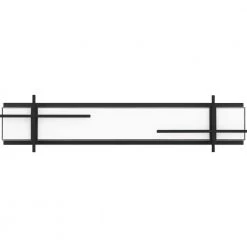 Wylie 29 in. Earth Black LED Vanity Light Bar with Fish Tank Glass by Quoizel