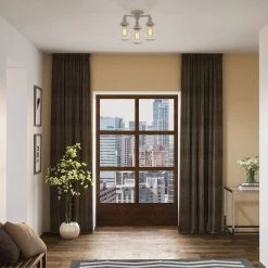 Squire 3-Light Galvanized Semi-Flush Mount by Quoizel -Quoizel Sales galvanized quoizel flush mount lights sqr1716gv c3 1000