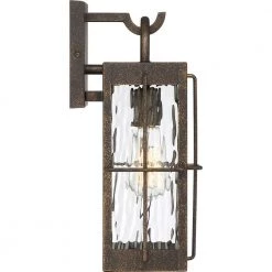 Ward 1-Light Gilded Bronze Outdoor Wall Lantern Sconce by Quoizel -Quoizel Sales gilded bronze quoizel outdoor sconces war8406gz 1f 1000