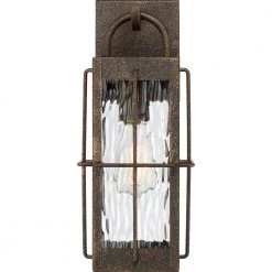 Ward 1-Light Gilded Bronze Outdoor Wall Lantern Sconce by Quoizel -Quoizel Sales gilded bronze quoizel outdoor sconces war8406gz 4f 1000